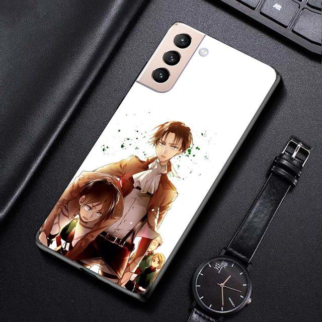 Чехол для Samsung Galaxy S21 S20 Ultra S10 Plus Lite S21 S20 Fe 5g S10e S9 S8 S7 Edge Shell Fundas Anime Shingeki No Kyojin