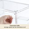 Прозрачная акриловая витрина Полка для хранения со съемными перегородками Магнитная дверца Прозрачный дизайн Простая сборка Пыленепроницаемое хранение