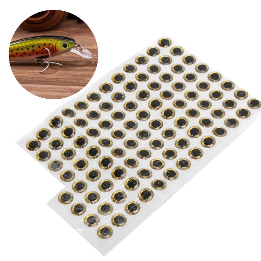 300PCS 10mm Fly Tying Eyes Vivid Colors Artificial Fish Eyes Fishing Lure Eyes For Fly Tying