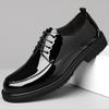 2025 New Patent Leather Business Dress Leather Shoes Men's Professional Fashion Baita Breathable Men's Bright Leather Fashion Wedding Shoes