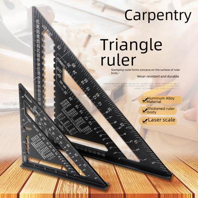 7" и 12" метрическая/имперская линейка из алюминиевого сплава с прямым углом для деревообработки