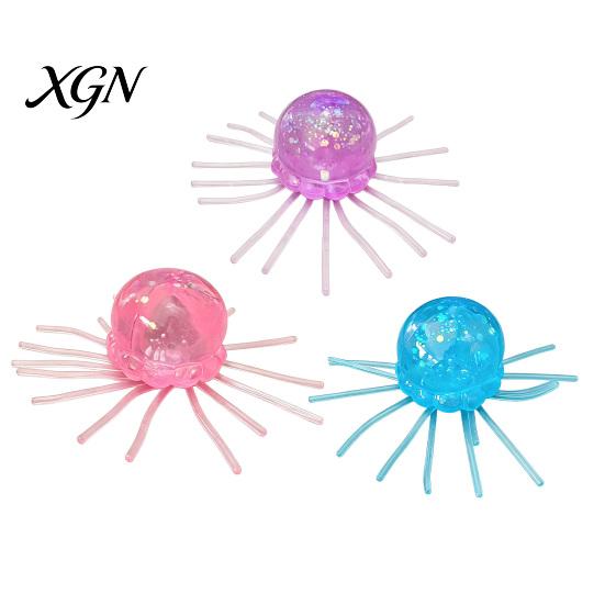 Stress Relief Gadget 1/2/3Pcs Simulation Jellyfish Squeeze Toy Clear Glitter Sea Animal Fidget Sensory Soft Ball