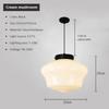 Nordic Cream Wind Glass Pendant Light Art Decorative Hanging Lamp For Kitchen Island Dining Room Bedside Modern LED E27 Fixture