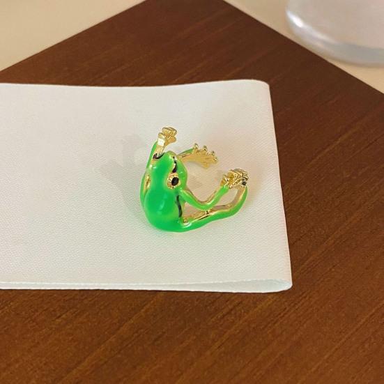 2Pcs Rings Lightweight Handmade Tree Frog Finger Ring Animal Accessory Jewelry