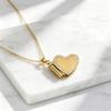 Stainless Steel Book Necklace with Photo Frame Pendant - DIY Engraved Couple or Parent-Child Cross-border Ornament Collection
