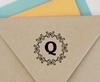 Printtoo Alphabet Q Monogram Octagon Celtic Swirl Frame Self Inking Rubber Stamp Office