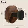 Walnut Wood Suction Cup Hooks, Wall-Mounted Storage Rack, Door Back, Clothes, Towel Hanger, Cabinet, Drawers Handle, Key Decor