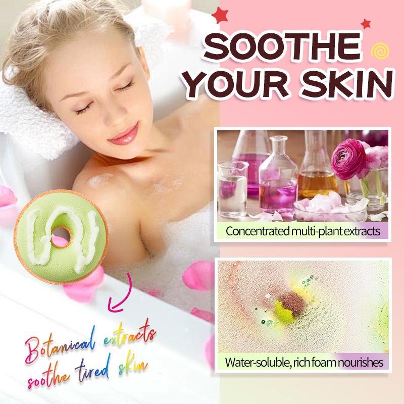 Шарики соли для ванны в форме макарон-пончиков SADOER Clean Body Bath Salts