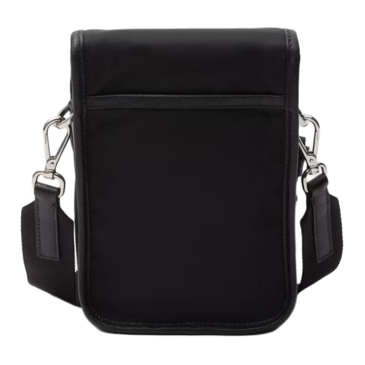 PRADA Flap Closure Recycled Nylon And Saffiano Leather Shoulder Bag, Crossbody Bag Men's Black 2VD043-2DMH-F0002-V-OOO