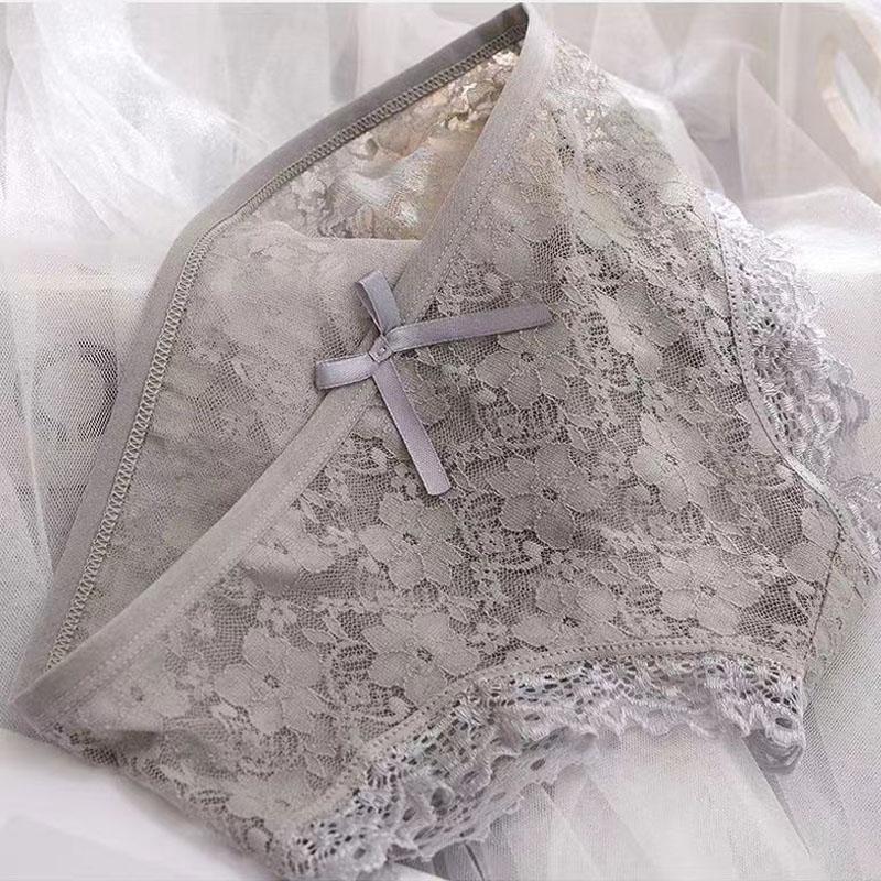 Women'S Panties Mid-Rise Cotton Crotch Breathable Buttocks Student Briefs