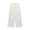 2025 Spring Women's Fashion Linen Wide-Leg Pants, European & American Style