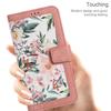 For iPhone 17 Air Case PU Leather Floral Phone Cover with Card Slots