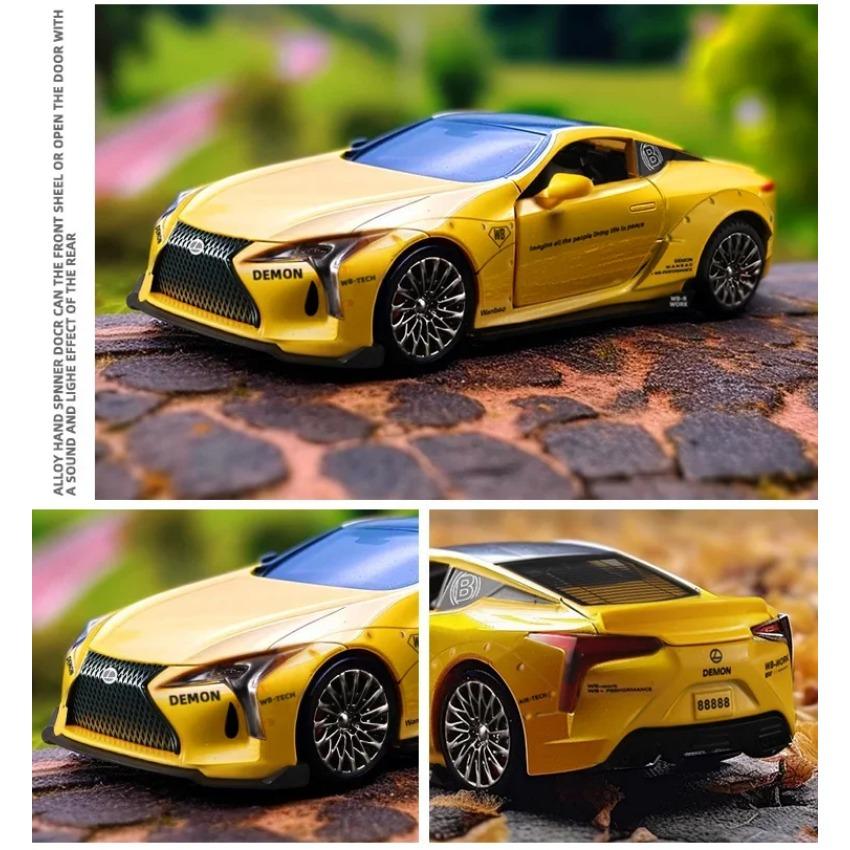 1/32 литой игрушечный автомобиль LEXUS LC500 спортивный автомобиль металлическая модель имитация с инерционным звуком и светом коллекция детский подарок