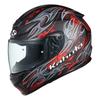 OGK KABUTO Motorcycle Helmet Full Face SHUMA FLAME Flat Black Red (Size M)