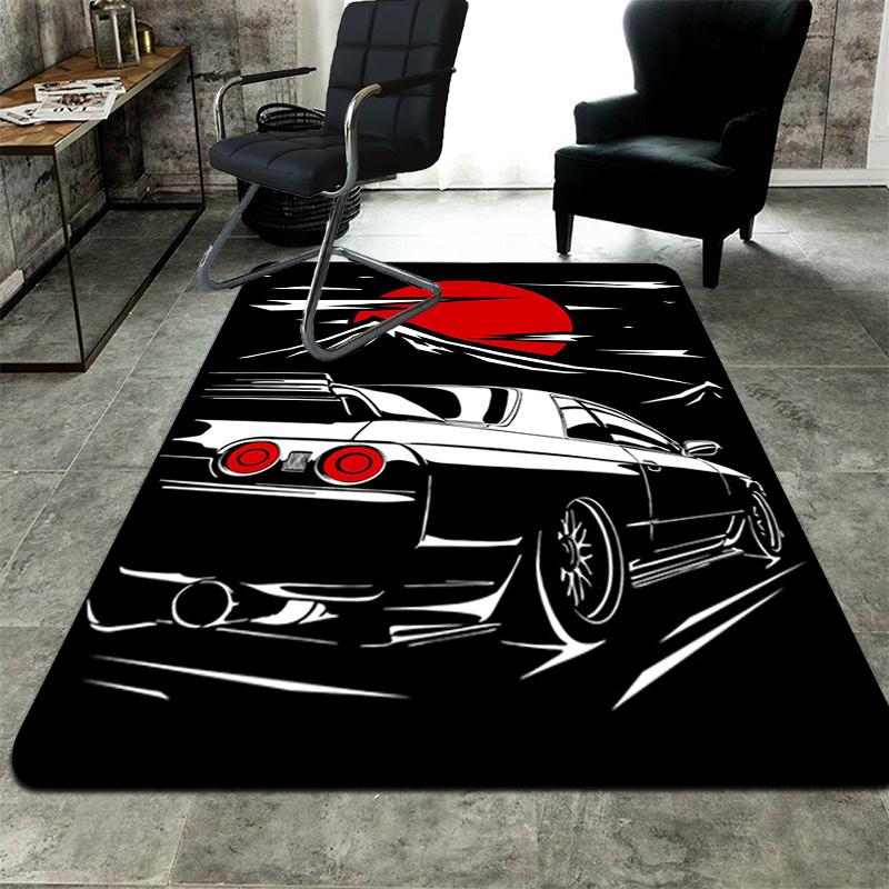 Black and White Sunset Car Rug Floor Mat for Living Room or Bedroom Soft and Comfortable Carpet a Gift for Birthday and Holiday.MFF0918276