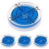 Set of 4 Mini Levels, 32mm Diameter, for Inclination Measurement, Leveling, and Level Calibration, Tool-Mounted, Transparent, Compact, with Graduated