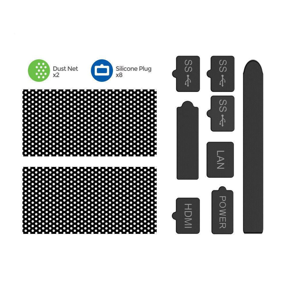 Пылезащитный сетчатый фильтр для игровой консоли Xbox Series X, силиконовые заглушки, протектор