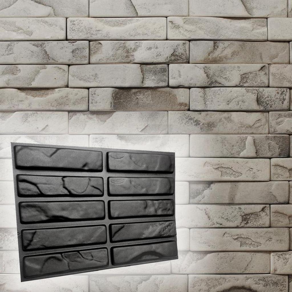 Mold for Wall Decoration, Artificial Stone and Tiles from Plaster, Concrete, Gypsum 'Marcel' SET 10 Pcs DIY