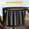 Universal Suction Cup Car Sunshade Side Window Curtain Cover Cloth Protector Car Black Curtains V8N4