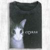 Cute cat Gift T-shirt Men Women Harajuku Oversized Unisex Short Sleeve Streetwear high quality Couples Classic soft Retro Fashion