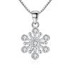 Crystal Ice Flower Pendant, Necklace Pendant, Women's Fashionable and Simple Snowflake Jewelry.