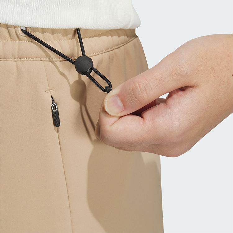 Adidas Спортивные штаны для повседневной носки, простые, водонепроницаемые, трикотажные, спортивные, женские, низ, теплые, песочного цвета JM8866