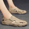 Fashion Summer Classic Mens Sandals Split Leather Men Casual Shoes Outdoor Comfortable Sandals Men Fashion Walking Shoes Slip-On Loafers