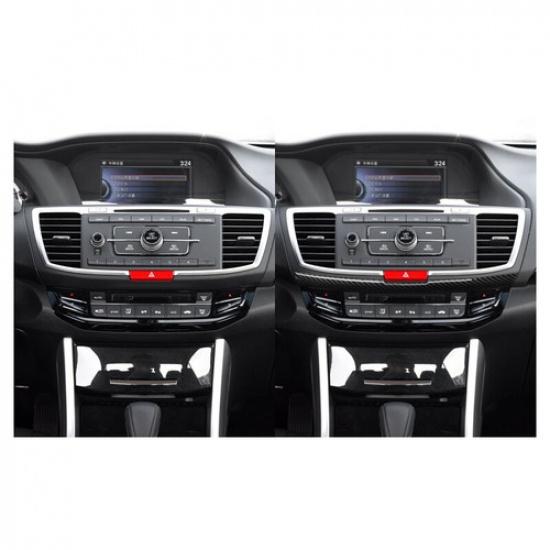 Яркая карбоновая нижняя крышка центральной решетки кондиционера на переднюю панель автомобиля для Accord 2013-2017