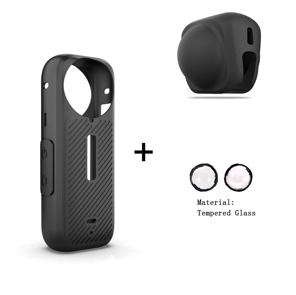 Camera Lens Cap For Insta360 One X4 Silicone Protective Lens Cover for Sports Camera Screen Cover for Insta 360 X4 Accessories