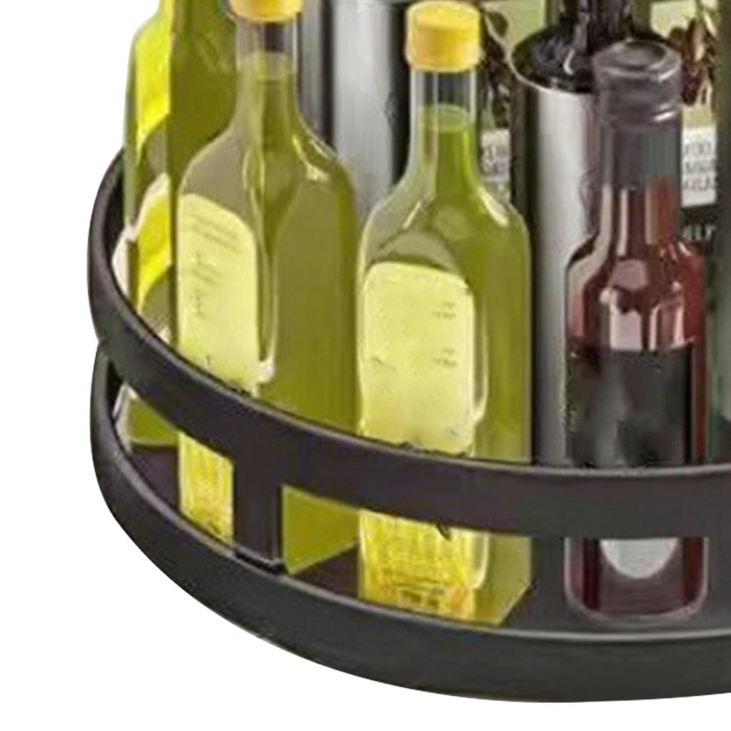 Вращающийся кухонный лоток для хранения, вращающийся на 360 градусов, органайзер для специй, подставка для специй из углеродистой стали