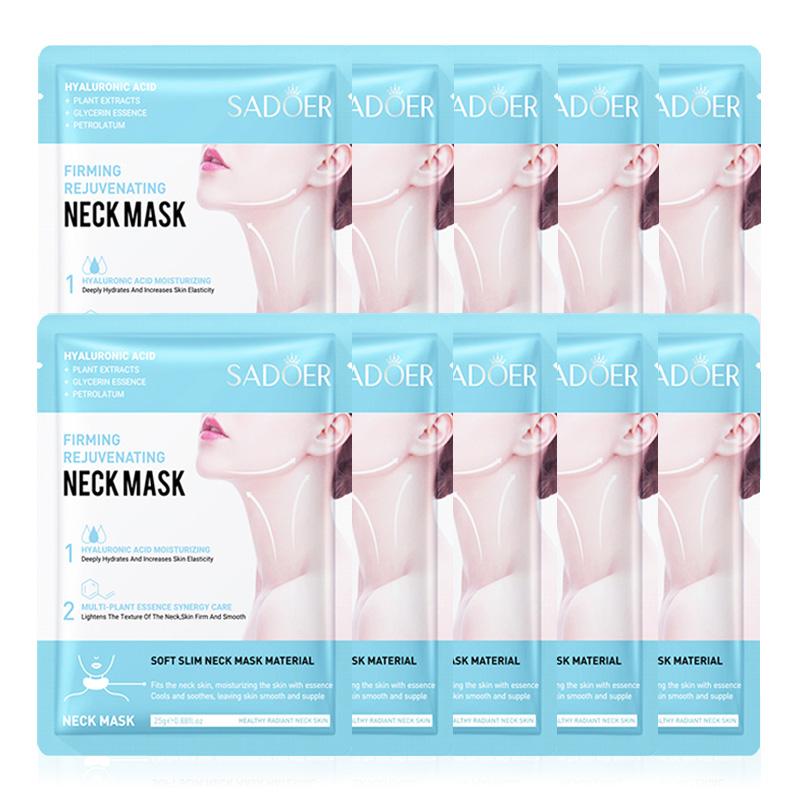 1/5/10 шт. Маска для шеи с гиалуроновой кислотой Коллагеновые подтягивающие маски для шеи Питательные Осветляющие Красота Увлажняющие Уход за кожей шеи