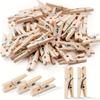 20pcs Mini Clothes Pins For Photo, Small Clothespins Natural Wooden Mini Clothes, Mini Photo Clips Small Clothes Pins .