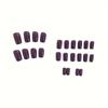 24pcs Short Square Press On Nails, Gloss Purple Square Fake Nails,Full Cover False Nails For Women And Girls Including Nail File And Jelly Glue