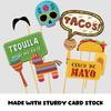 20Pcs Photo Booth Props Funny Cactus Cinco De Mayo Mexican Photo Prop Creative Taco Theme Party Fiesta Decoration Party Supply