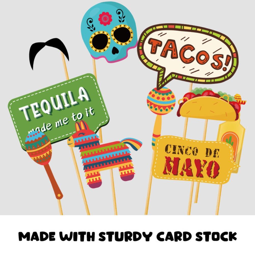 20 шт. Мексиканский фотореквизит Синко де Майо Украшение для мексиканской вечеринки Фиеста Принадлежность для вечеринки