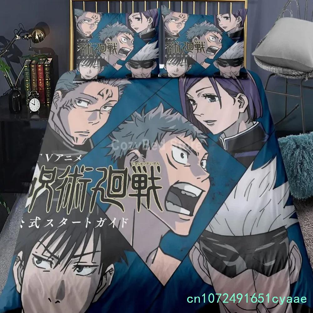 J-Jujutsu K-Kaisens Bedding Set Japan Famous Anime Duvet Cover Sets Comforter Bed Linen Twin Q-Queens King Single Size Dropshipping Gift