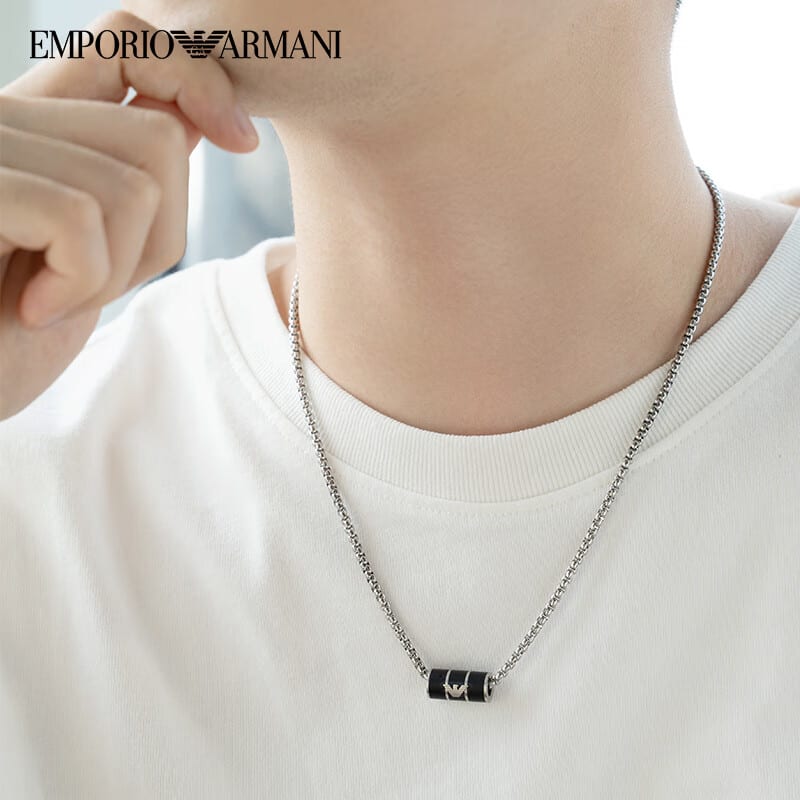 EMPORIO ARMANI Stainless Steel Necklaces Men's Silver EGS2919040