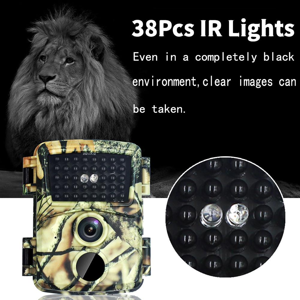 Pr600c Hunting Camera Hd 12mp Wildlife Trail Monitoring Camera Night Vision 0.8s Trigger Video Trail Camera Surveillance Camera
