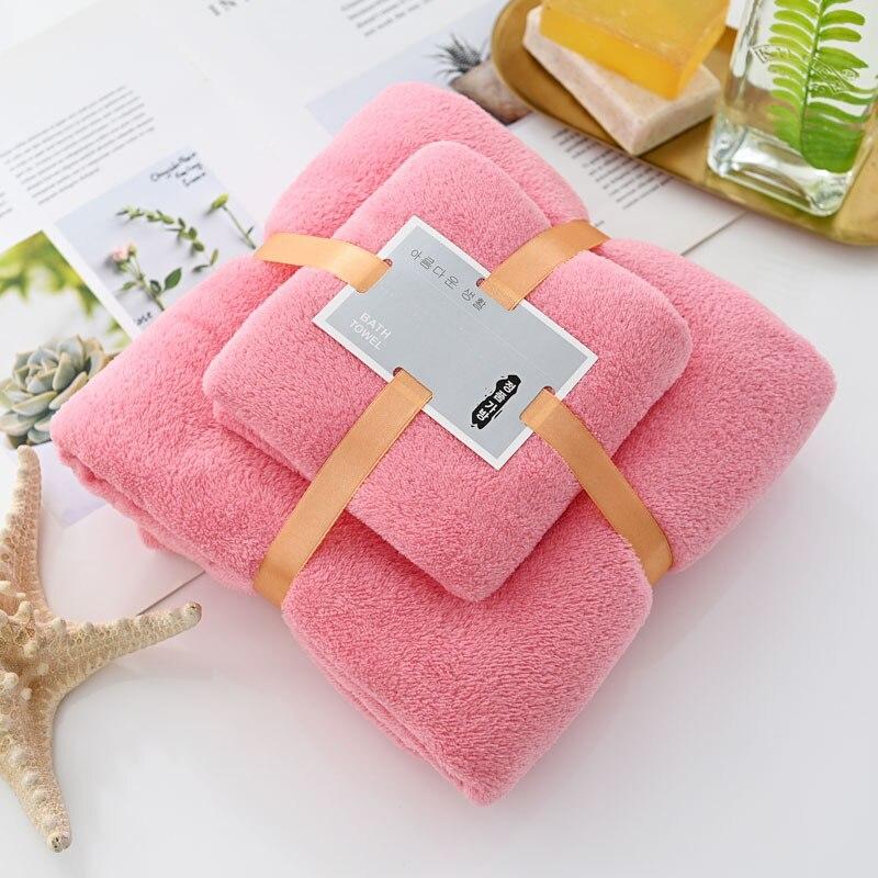 Набор коралловых бархатных полотенец, банное полотенце, домашнее большое размеры, водопоглощающее, быстросохнущее, пляжное, для плавания, аксессуары для ванной комнаты