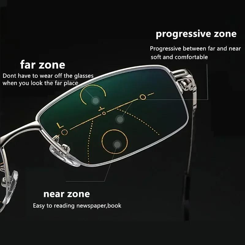 Progressive Multifunctional Reading Glasses Multifocal Presbyopia Eyeglasses Far Near Dual-Use Women Men Anti Blue Light Eyewear