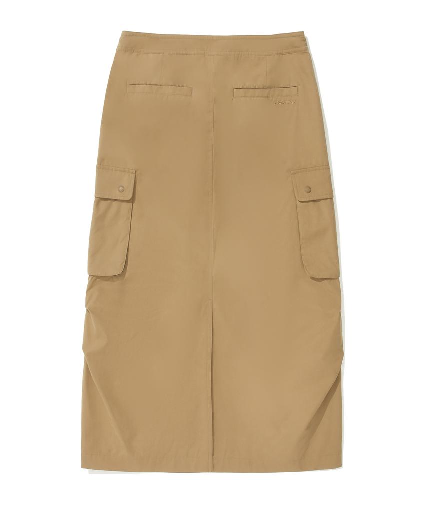 Covernat Woman Parachute Cargo Skirt Camel
