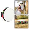 Ground Drum Sheepskin Applique Tambourine Kids Hand Drum Musical Sound Tool Percussion Instrument for School Bands