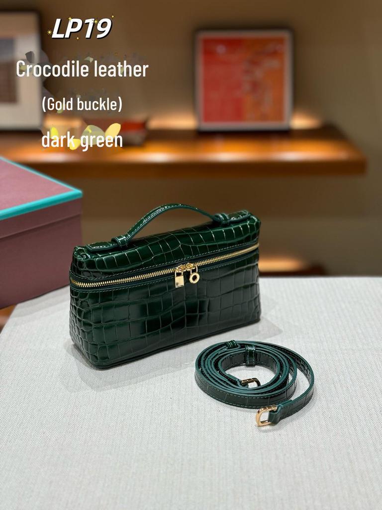 Роскошная сумка через плечо из кожи крокодила и страуса