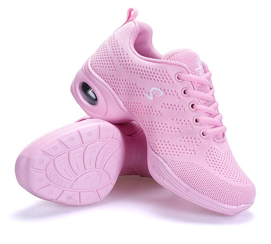 Women'S Jazz Dance Sneakers Female Mesh Breathable Modern Dancing Shoes Outdoor Fitness Sports Shoes