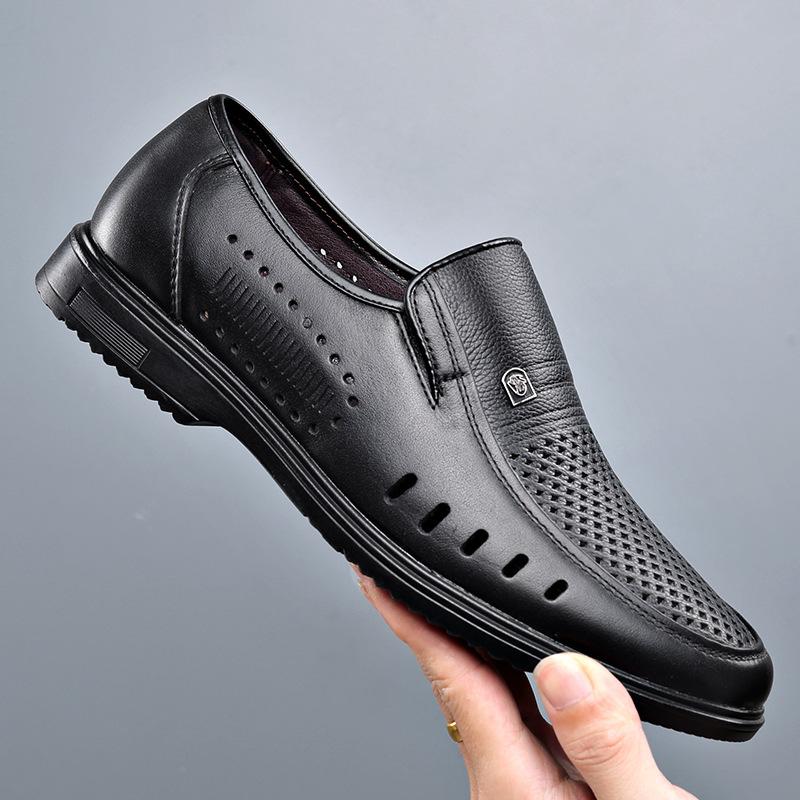 Хлопковая обувь мужская обувь зимняя кожаная деловая платья повседневная плюшевая теплая для среднего и пожилого возраста папа две хлопковые кожаные туфли мужские