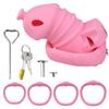 Alip Chastity Belt for Extra Chastity Belt for Boys and with 4 Chastity Flat Chastity Silicone Chastity Chastity Chastity SM Penis Adult Pink Men,