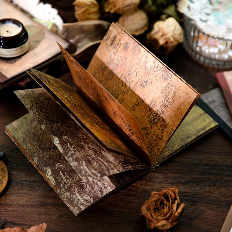 40Pcs Vintage Double-Sided Material Paper DIY Scrapbook Crafts Decorative Paper for Journal Album Diary Craft Supplies