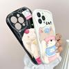 Cute Cartoon Pattern Cream Texture Casing Wavy Edge Soft Silicone Cover Phone Case for Huawei Honor Infinix Tecno iPhone