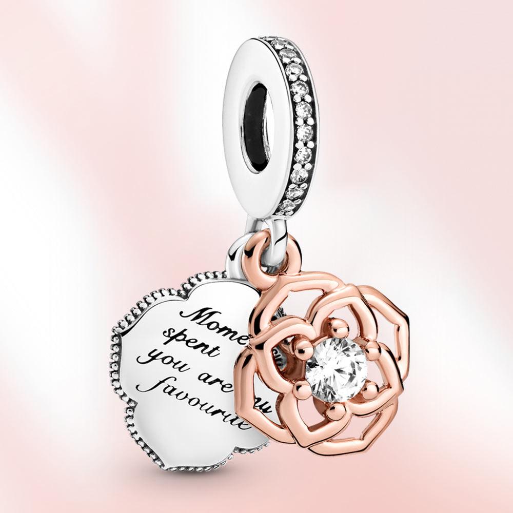 Новый шарм S925 из стерлингового серебра с сердцем из бисера, подвеска для мамы, подходит для оригинального браслета, женские модные украшения, подарок для любви