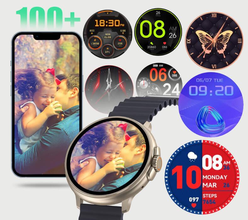Smartwatch Unisex Rubicon Rncf15 - Bluetooth Call, Ładowanie Bezprzewodowe (Sr057B)